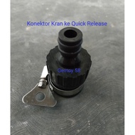 Water tap connector, tap connector to Quick Release