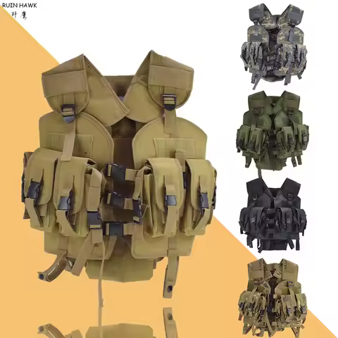 Men's Army Combat Vest Outdoor Hunting Protective Equipment Airgun Colored Bullet Protective Clothin