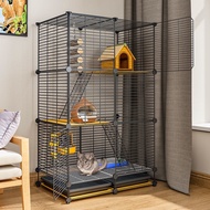 Lilithye Big Guinea Pig Cage Hamster Cage Ferret Cages and Habitats Rabbit Hutch Small Animal Cage Black 2-Level Metal Grids for Guinea Pig Cage Indoor