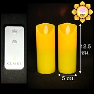 ธูปเทียนไฟฟ้า LED  (กระถางธูป Mini + เทียนWax 4 Mini + Wax 4นิ้ว เหลือง One