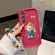 Casing hp for Samsung A17 4G A17 5G M17 5G F17 5G Case Casing Bear and Dog Pattern Silicone Cesing S