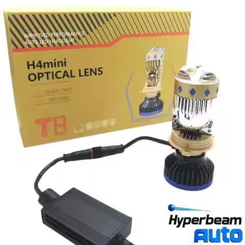 T8-H4 LED Dual Laser Headlight Projector Mini Bi Lens 150W Super Bright H/Lo Beam Mini Car LED Proje