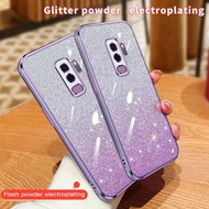 For Samsung Galaxy S9 Plus S9+ Case Soft Silicone Edge Plating Bling TPU Phone Case Back Cover