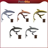 [PETSOLA] Shark Guitar Capo Cute Shaped Capo with Velvet Pouch, Spring Capo for Banjo Folk Guitar El