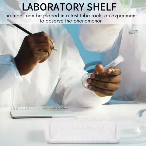QWE-Plastic Clear Test Tube Rack 6 Holes Stand Lab Test Tube Stand Shelf School Supply Lab Equipment