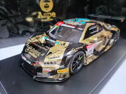 Tarmacworks 1:18 Audi Macau Cup Race Car Model Audi R8 Lms 2015 Aape Ape Man