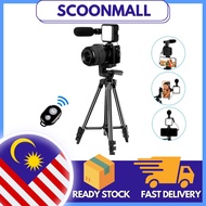 SCOON Tripod Microphone Stand Mobile Phone LED Light Remote Control Bluetooth Camera Record Video LM