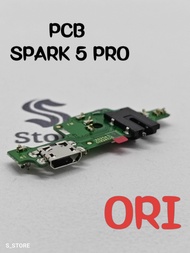 CONNECTOR CHARGER TECNO SPARK 5 PRO ORI PAPAN KONEKTOR CAS PCB BOARD TECNO SPARK 5 PRO ORI + IC