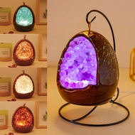 Boutique Natural Amethyst Cave Dinosaur Egg led Night Light usb Plug-In Bedroom Dormitory Bedside Atmosphere Light Baby Feeding Night Light