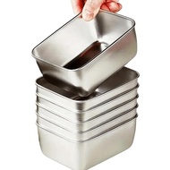 Stainless Steel Food Storage Container with Lid (6 Pieces Pack), Portable Food Storage Box