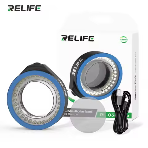 RELIFE RL-033E Pro Microscope Adjustable Polarizer Light Ring Lamp Illuminator For Soldering Repair 