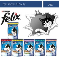 PURINA FELIX Wet Food 70G Cat Food Pouch Makanan Kucing