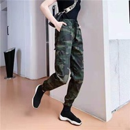 Six pocket women's camouflage jogger pants