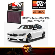K&N Performance Washable Drop In Air Filter (KN-AF-33-2990) - BMW 3 Series F20/ F30 (320I/ 328I) 2.0