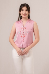 RIMINI - Atasan Wanita Yukensi Choengsam Satin Premium XS-XL- WangJing Top 85888