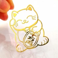 Sticker sticker Lucky Cat Mobile Phone sticker Gilding Notebook Hollow Metal sticker Self-Adhesive P