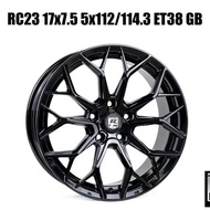 [1PC] Sport Rim 17inch RC RaysClub RC23 17X7.5JJ ET38 5H113 HYPER BLACK | High Quality Sport Rim