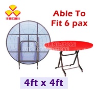 [ 4feet x 4feet ] 3V Plastic Round Fordable Table / Study Table / Restaurant Furniture / Meja Lipat