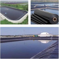 HDPE ผ้ายางปูบ่อปลา พลาสติกปูบ่อ ขนาด2x2 4x10 6x8 8x10m 6x20 8x16m หนา 0.5mm สีดำ ผ้ายางปูบ่อ ปูบ่อน้ำ ปูบ่อปลา สระน้ำ โรงเรือน พลาสติกโรงเรือน Greenhouse  กัน UV ผ้าใบ ปู บ่อปลา ผ้ายางดำปูบ่อ