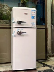 復古白色雪櫃 雙門雪櫃 冷藏冷凍冰箱 紅色黃色雪櫃Refrigerator