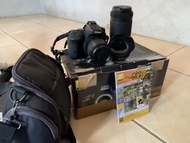 kamera dslrs nikon d5600 second like new lengkap lensa 2 + 2 batrei