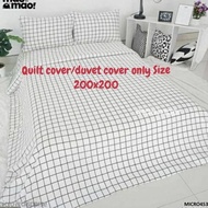 Quilt Cover Only / Duvet Cover Only with white checkered microtex motif 200x200