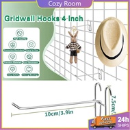 10Pcs Grid Wall Hooks for Grid Wall Panel Metal Display Hangers Grid Wall Hanger for Home Shop Store