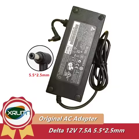 Genuine DELTA DPS-90AB-3 DPS-90FB A AC Adapter 12V 7.5A 90W for QNAP TS-451 TS-431 TS-453 TS-269 NAS