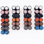 10 Sets 12.7mm 1/64 Wheels Sets Work S1 Dh Bbs Lmr Ce28 Rubber Tires Rims Tyres Modify Parts For 1:6