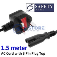 1.5 Meter Electrical Wire British Standard BS-1363-1 IEC-60320-C7 - TC-2382/1.5M