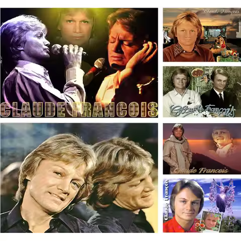 5D DIY Diamond Embroidery French Singer Claude Francois Square Round Diamond Painting Rhinestones Mo