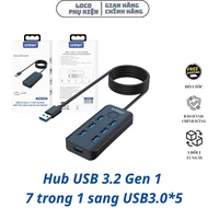 USB RJ45 Hub + 6 USB 3.0 – 100Mbps Network Support – Premium Design, Anti-Interference