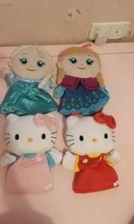 Frozen 及Hello Kitty 公仔手偶