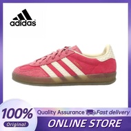 Adidas Gazelle Pink White Wear Resistant Sports Shoes Women Indoor