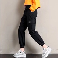 LOMOGI S-5XL Women Cargo Pants High Waist Loose Streetwear Pants Baggy Tactical Trouser Plus size Jo