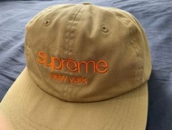 Supreme Classic Logo 6 Panel Cap Hat 六分割 卡其 棒球帽 滑板帽 街頭