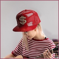 Hip Hop Hat Adjustable Baseball Hat with Dollar Sign Fashionable 80s Rapper Headwear Women Men Perfo