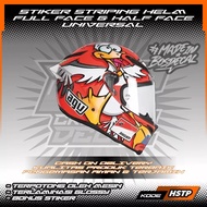 FULL FACE HELMET STRIPING STICKER/HALF FACE UNIVERSAL IANNONE MOTIF WINTER TEST 2016 "SEAGULL"