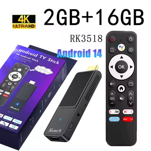 New Smart TV Stick RK3518 X88 PRO Wifi6 4K Android 14.0 Quad Core Home Media Player Voice Remote And