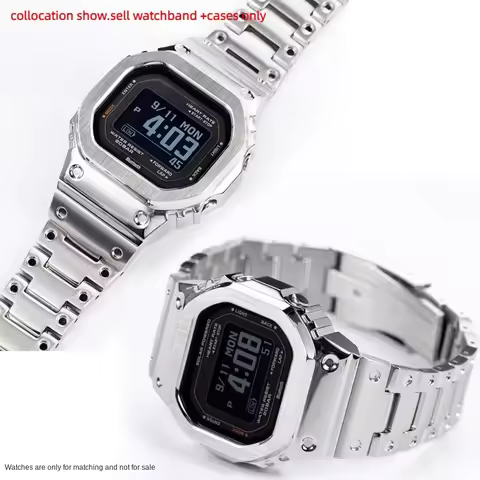 Modified Watch Strap Bezel Case for GSHOCK Casio DW-H5600 DWH5600 Bluetooth Heart Rate Solid Stainle