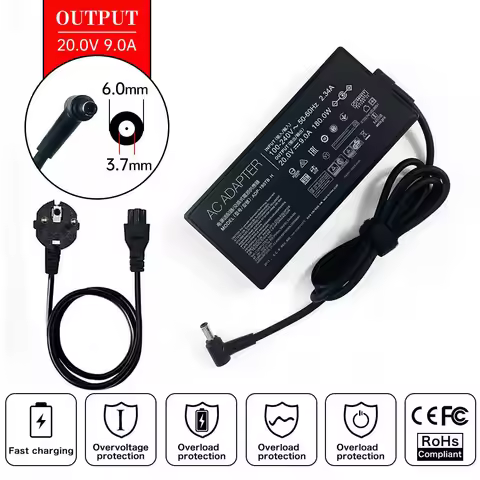 20V 9A Laptop AC Adapter Charger for ASUS TUF Gaming F15 FX506HE GX501VI GL702VS GU502GV GL504GV TUF