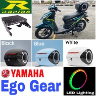 MONORACK RAPIDO YAMAHA EGO GEAR ALIEN TOP BOX 35L 35 LITER + LED LIGHT SIGNAL TAIL LAMP UNIVERSAL MO