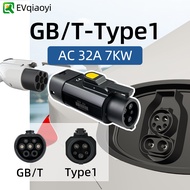 Evqiaoyi Ev Charging Adapter 32a 7kw Gb/t to J1772 Type1 Portable for J1772 Evs