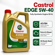 Castrol EDGE 5W-40 Fully Synthetic Engine Oil 4L A3/B4 Car Motor Oil SG Stock