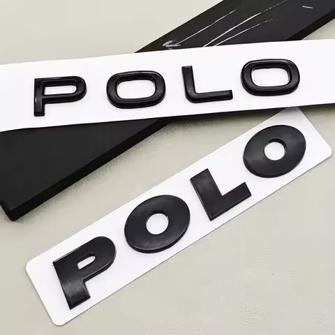 Emblems 3D ABS Logo Polo Letters Badge Car Rear Trunk Emblem Sticker for Volkswagen VW Polo 4 5 6R 6