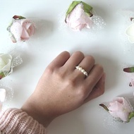 浪漫派女孩 施華洛世奇水晶珍珠 手工指環 / 介指 / 戒指