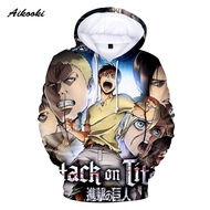 Attack Giant Hoodies Sweatshirt Anime Attack On Titan Womensmens Long Sleeve Hooded Pullovers Clothes Hoodie