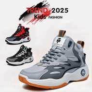 Popular korean style shoes for kids rubber high top basketball shoes for boy fashion casual shoes ki
