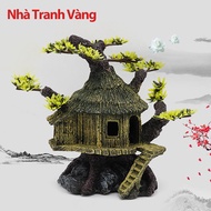 Mô hình Nhà Tranh Vàng - Xác Máy Bay - Thùng Gỗ Mục - Xác Tàu Thuyền Đắm - Ô Tô Tiểu Cảnh Trang Trí