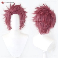NEW Anime Sae Itoshi Cosplay Wig Curly Dark Purple Red Short Wigs Heat Resistant Synthetic Hair Hall